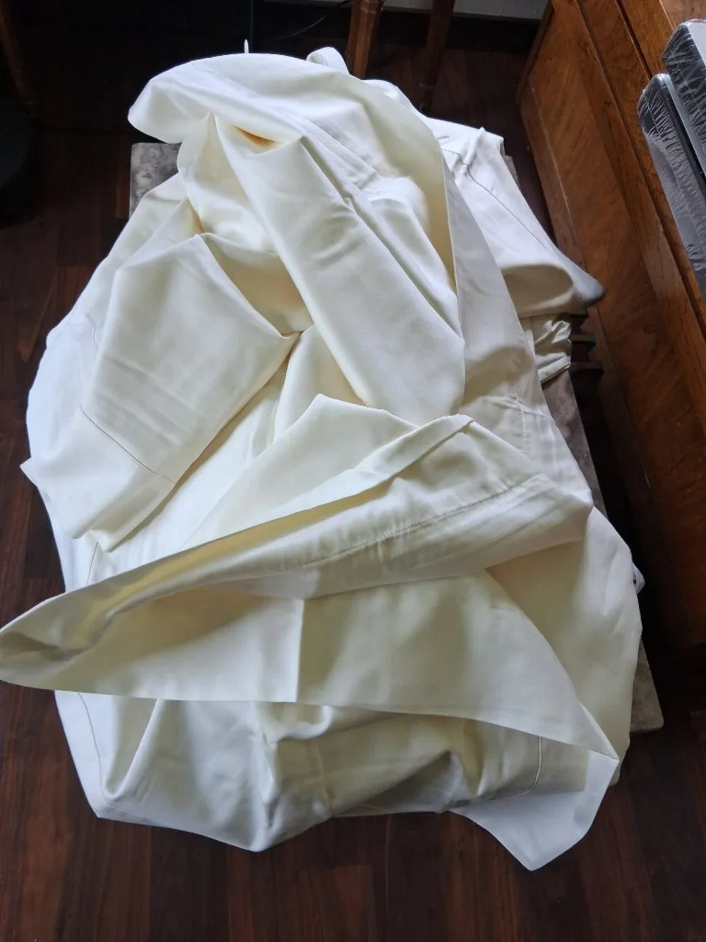 Boll & Branch Signature Hemmed Cream KING Organic Cotton Duvet Cover & Shams Set